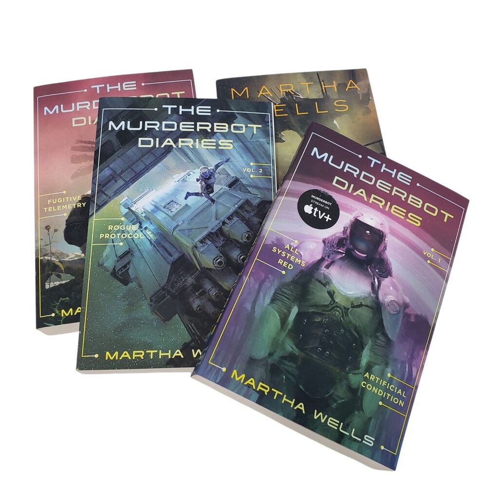LIKE NEW The Murderbot Diaries Book Set of 7 Books, 3 Vol. + Network Effect